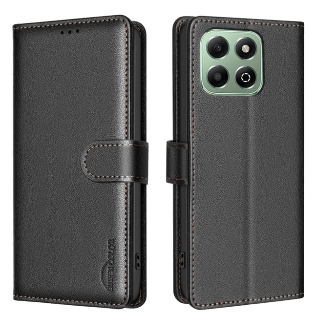 Litchi Texture RFID Anti-theft Leather Phone Case, For Honor X6b