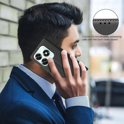 Litchi Texture RFID Anti-theft Leather Phone Case, For Honor X5c 4G / X5c Plus, For Honor X9d 5G / X70 5G, For Honor X7d 5G, For Honor 400 Pro Global 160.8mm