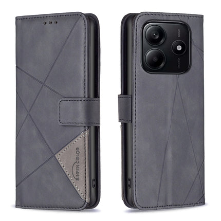 Magnetic Buckle Rhombus Texture Leather Phone Case, For Redmi Turbo 4, For Redmi Note 14 Pro 4G, For Redmi Note 14 4G 163.25mm, For Redmi Note 14 5G