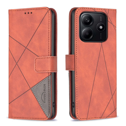 Magnetic Buckle Rhombus Texture Leather Phone Case, For Redmi Turbo 4, For Redmi Note 14 Pro 4G, For Redmi Note 14 4G 163.25mm, For Redmi Note 14 5G