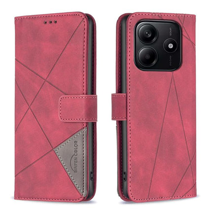 Magnetic Buckle Rhombus Texture Leather Phone Case, For Redmi Turbo 4, For Redmi Note 14 Pro 4G, For Redmi Note 14 4G 163.25mm, For Redmi Note 14 5G