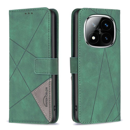 Magnetic Buckle Rhombus Texture Leather Phone Case, For Redmi Turbo 4, For Redmi Note 14 Pro 4G, For Redmi Note 14 4G 163.25mm, For Redmi Note 14 5G