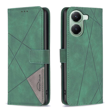 Magnetic Buckle Rhombus Texture Leather Phone Case, For Redmi Turbo 4, For Redmi Note 14 Pro 4G, For Redmi Note 14 4G 163.25mm, For Redmi Note 14 5G