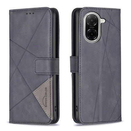 Magnetic Buckle Rhombus Texture Leather Phone Case, For Redmi 15 5G Global / 15 4G SEA 169.5mm, For Redmi Turbo 4 Pro, For Redmi A5 4G 171.7mm, For Redmi K80 / K80 Pro