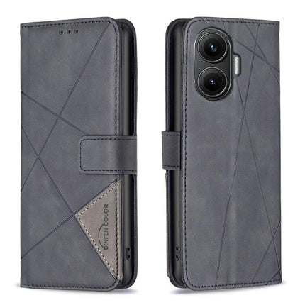 Magnetic Buckle Rhombus Texture Leather Phone Case, For Redmi 15 5G Global / 15 4G SEA 169.5mm, For Redmi Turbo 4 Pro, For Redmi A5 4G 171.7mm, For Redmi K80 / K80 Pro