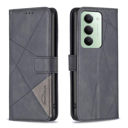Magnetic Buckle Rhombus Texture Leather Phone Case, For Redmi 15 5G Global / 15 4G SEA 169.5mm, For Redmi Turbo 4 Pro, For Redmi A5 4G 171.7mm, For Redmi K80 / K80 Pro