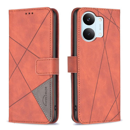 Magnetic Buckle Rhombus Texture Leather Phone Case, For Redmi A7 Pro 171mm / Poco C85x 5G, For Redmi 15a 5G, For Redmi Tubo 5 Max / Poco X8 Pro Max, For Redmi Tubo 5 / Poco X8 Pro 5G