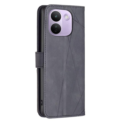 Magnetic Buckle Rhombus Texture Leather Phone Case, For Redmi Note 17 Pro+ 5G Global 163mm, For Redmi 17 4G/5G Global 171mm, For Redmi Note 17 4G Global 171mm, For Redmi K90 Max 5G