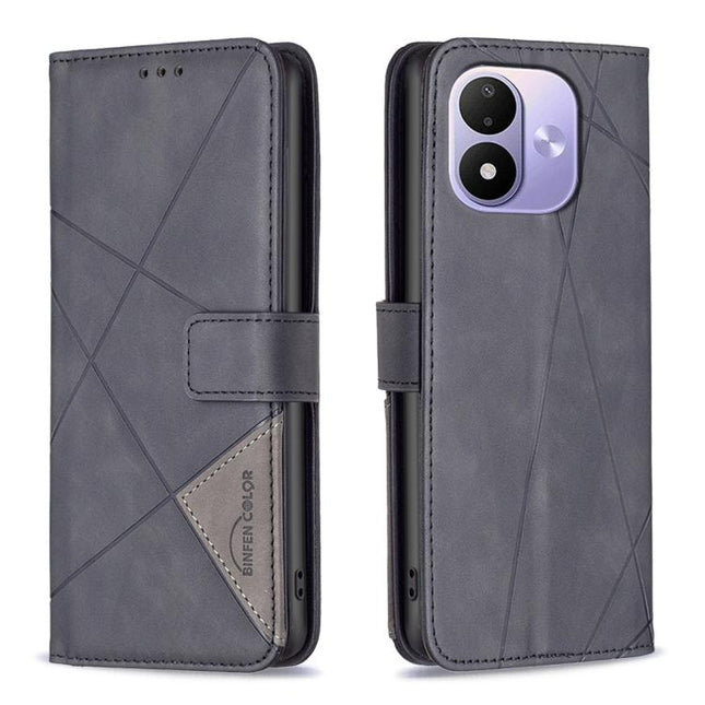Magnetic Buckle Rhombus Texture Leather Phone Case, For Redmi Note 17 4G Global 169.7mm, For Redmi 15C 5G/4G Global 171/Poco C85 4G, For Redmi Note 17 Pro+ 5G Global 163.4mm, For Redmi Note 17 Pro 5G Global 163.5mm