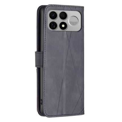 Magnetic Buckle Rhombus Texture Leather Phone Case, For Redmi K100 Pro Max 5G, For Redmi 17 4G / 5G Global 170mm, For Redmi K100 Pro 5G, For Redmi K90 Max 5G