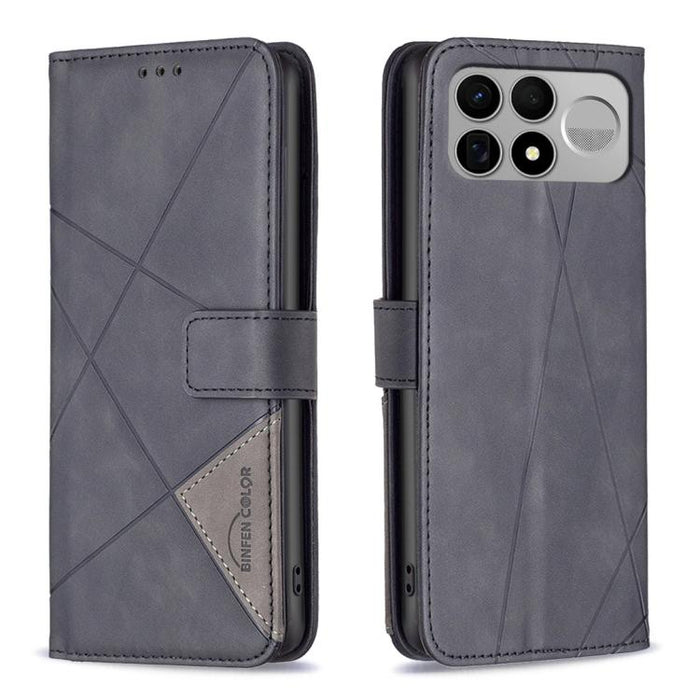 Magnetic Buckle Rhombus Texture Leather Phone Case, For Redmi K100 Pro Max 5G, For Redmi 17 4G / 5G Global 170mm, For Redmi K100 Pro 5G, For Redmi K90 Max 5G