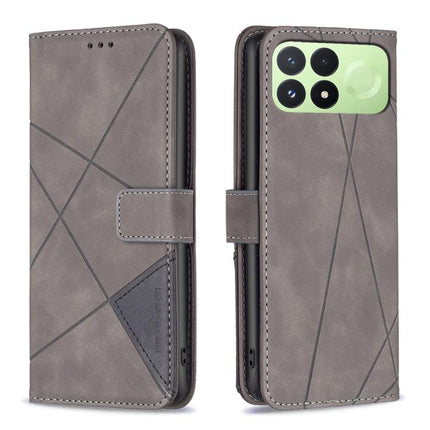 Magnetic Buckle Rhombus Texture Leather Phone Case, For Redmi K100 Pro Max 5G, For Redmi 17 4G / 5G Global 170mm, For Redmi K100 Pro 5G, For Redmi K90 Max 5G