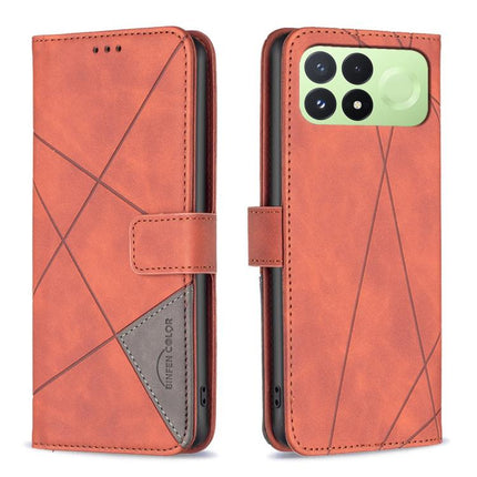 Magnetic Buckle Rhombus Texture Leather Phone Case, For Redmi K100 Pro Max 5G, For Redmi 17 4G / 5G Global 170mm, For Redmi K100 Pro 5G, For Redmi K90 Max 5G