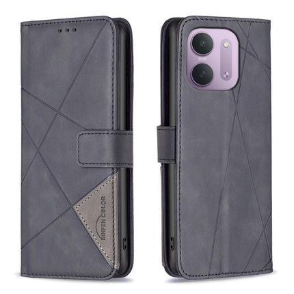 Magnetic Buckle Rhombus Texture Leather Phone Case, For Redmi Note 17 4G Global 169.7mm, For Redmi 15C 5G/4G Global 171/Poco C85 4G, For Redmi Note 17 Pro+ 5G Global 163.4mm, For Redmi Note 17 Pro 5G Global 163.5mm
