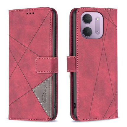 Magnetic Buckle Rhombus Texture Leather Phone Case, For Redmi Note 17 4G Global 169.7mm, For Redmi 15C 5G/4G Global 171/Poco C85 4G, For Redmi Note 17 Pro+ 5G Global 163.4mm, For Redmi Note 17 Pro 5G Global 163.5mm