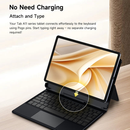 Ulefone Pogo Pin Smart Keyboard & Tablet Leather Case, For Ulefone Tab A11 Pro