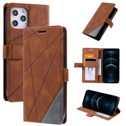 Skin Feel Splicing Horizontal Flip Leather Case with Holder & Card Slots & Wallet & Photo Frame, For iPhone 12 Pro Max, For iPhone 12 / 12 Pro, For iPhone 12 mini, For iPhone XR