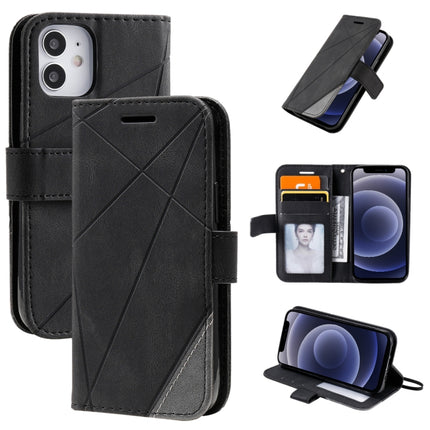 Skin Feel Splicing Horizontal Flip Leather Case with Holder & Card Slots & Wallet & Photo Frame, For iPhone 12 Pro Max, For iPhone 12 / 12 Pro, For iPhone 12 mini, For iPhone XR