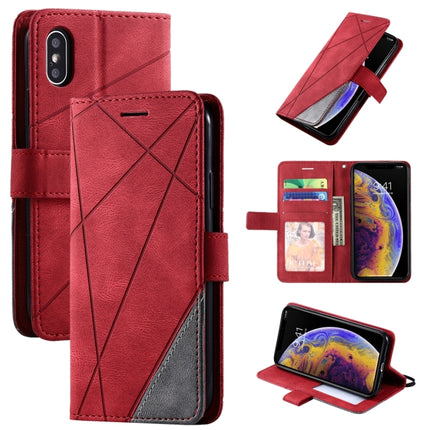 Skin Feel Splicing Horizontal Flip Leather Case with Holder & Card Slots & Wallet & Photo Frame, For iPhone XS Max