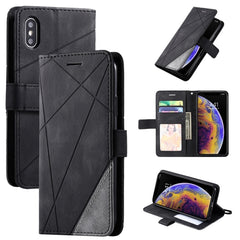 Skin Feel Splicing Horizontal Flip Leather Case with Holder & Card Slots & Wallet & Photo Frame, For iPhone 12 Pro Max, For iPhone 12 / 12 Pro, For iPhone 12 mini, For iPhone XR, For iPhone XS Max