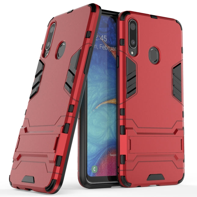 For Samsung Galaxy A20s PC + TPU Shockproof Case with Holder