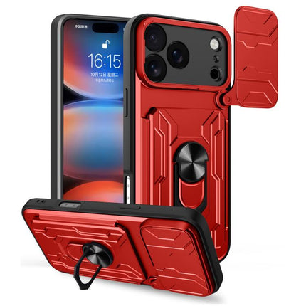 Sliding Camshield TPU+PC Phone Case with Card Slot, For iPhone 18 Pro, For iPhone 18 Pro Max, For iPhone 17e / 16e