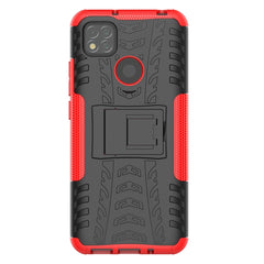 Tire Texture Shockproof TPU + PC Protective Case with Holder, For Xiaomi Redmi 9C, For OPPO Realme C15, For iPhone 12 mini, For Alcatel 3L (2020)