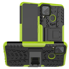 Tire Texture Shockproof TPU + PC Protective Case with Holder, For Xiaomi Redmi 9C, For OPPO Realme C15, For iPhone 12 mini, For Alcatel 3L (2020)