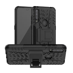 Tire Texture Shockproof TPU + PC Protective Case with Holder, For Xiaomi Redmi 9C, For OPPO Realme C15, For iPhone 12 mini, For Alcatel 3L (2020)