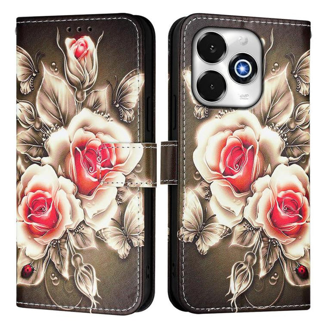 Colored Drawing Pattern Plain Weave Leather Phone Case, For UMIDIGI G100x 5G / 4G, For UMIDIGI G100 Pro, For Umidigi Bison X20