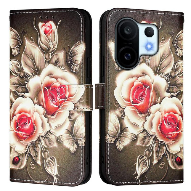 Colored Drawing Pattern Plain Weave Leather Phone Case, For vivo S30 Pro mini, For vivo S30, For vivo S20