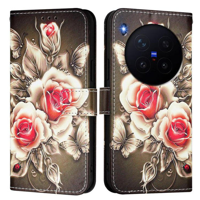 Colored Drawing Pattern Plain Weave Leather Phone Case, For vivo X300, For vivo Y400 5G, For vivo V60 5G