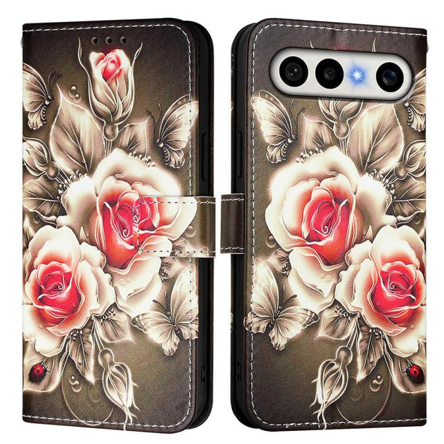 Colored Drawing Pattern Plain Weave Leather Phone Case, For vivo X300 FE 5G Russia / Zeiss, For vivo X300s, For vivo Y21 5G 2026 / Y05 4G
