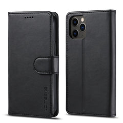 LC.IMEEKE Horizontale Klapphülle aus Leder mit Kalbslederstruktur, Halter, Kartenfächern und Geldbörse, für Xiaomi Redmi 9A, für iPhone 12 mini, für iPhone 12/12 Pro, für iPhone 12 Pro Max