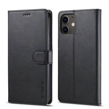 LC.IMEEKE Funda de piel con tapa horizontal con textura de piel de becerro, ranuras para tarjetas y billetera, para Xiaomi Redmi 9A, para iPhone 12 mini, para iPhone 12/12 Pro, para iPhone 12 Pro Max