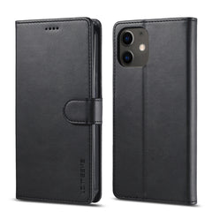 LC.IMEEKE Horizontale Klapphülle aus Leder mit Kalbslederstruktur, Halter, Kartenfächern und Geldbörse, für Xiaomi Redmi 9A, für iPhone 12 mini, für iPhone 12/12 Pro, für iPhone 12 Pro Max