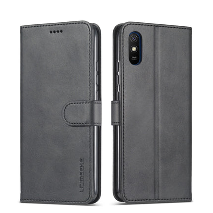 LC.IMEEKE Funda de piel con tapa horizontal con textura de piel de becerro, ranuras para tarjetas y billetera, para Xiaomi Redmi 9A, para iPhone 12 mini, para iPhone 12/12 Pro, para iPhone 12 Pro Max