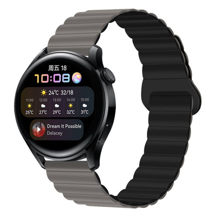 Two Color Magnetic Silicone Watch Band, 20mm