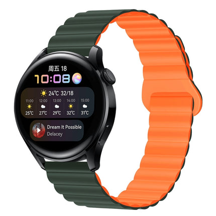 Two Color Magnetic Silicone Watch Band, 20mm