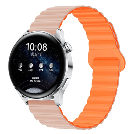 Two Color Magnetic Silicone Watch Band, 22mm
