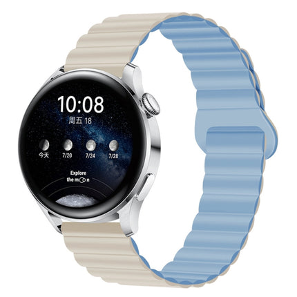 Two Color Magnetic Silicone Watch Band, 22mm