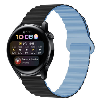 Two Color Magnetic Silicone Watch Band, 22mm