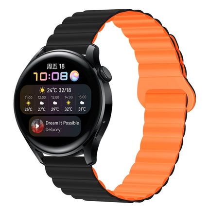 Two Color Magnetic Silicone Watch Band, 22mm