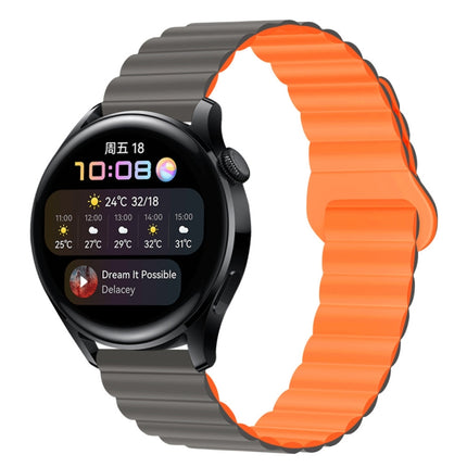 Two Color Magnetic Silicone Watch Band, 22mm