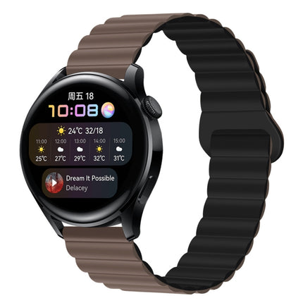 Two Color Magnetic Silicone Watch Band, 22mm