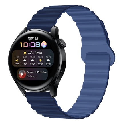 Two Color Magnetic Silicone Watch Band, 22mm