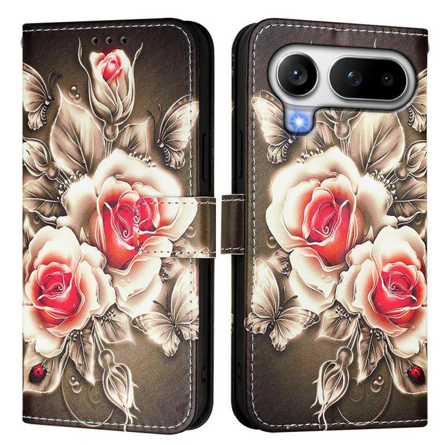 Colored Drawing Pattern Plain Weave Leather Phone Case, For Honor Magic8 Pro Air, For Honor X8d 4G, For Honor Magic8 Pro