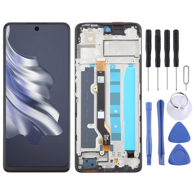 OEM LCD Screen Digitizer Full Assembly With Frame, For Tecno Spark 20 Pro 4G KJ6, For Tecno Spark 20C BG7n, For Tecno Spark 10C KI5k, For Tecno Spark Go 2023 BF7n, For Tecno Spark 10 Pro KI7