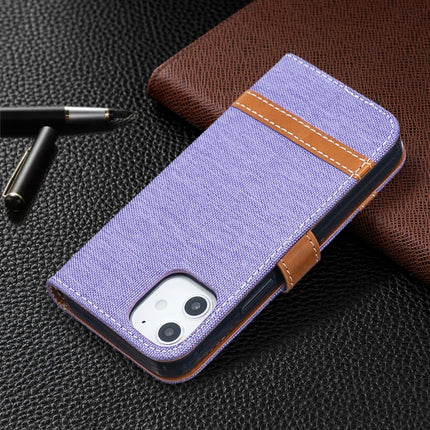 Color Matching Denim Texture Horizontal Flip Leather Case with Holder & Card Slots & Wallet & Lanyard, For iPhone 12 mini, For iPhone 12 / 12 Pro