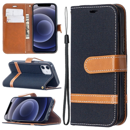 Color Matching Denim Texture Horizontal Flip Leather Case with Holder & Card Slots & Wallet & Lanyard, For iPhone 12 mini, For iPhone 12 / 12 Pro